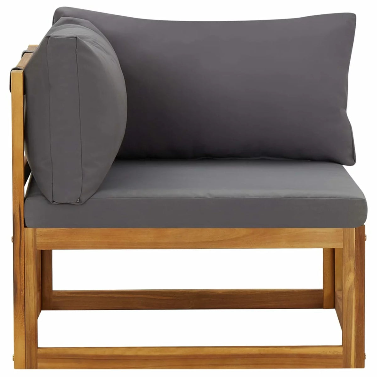 2 Piece Acacia Wood Sectional Corner Sofa Set Q27888