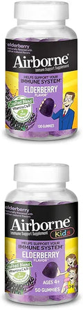 Elderberry Vitamin C and Zinc Gummies 130 Count and Kids Gummies 50 Count S372821
