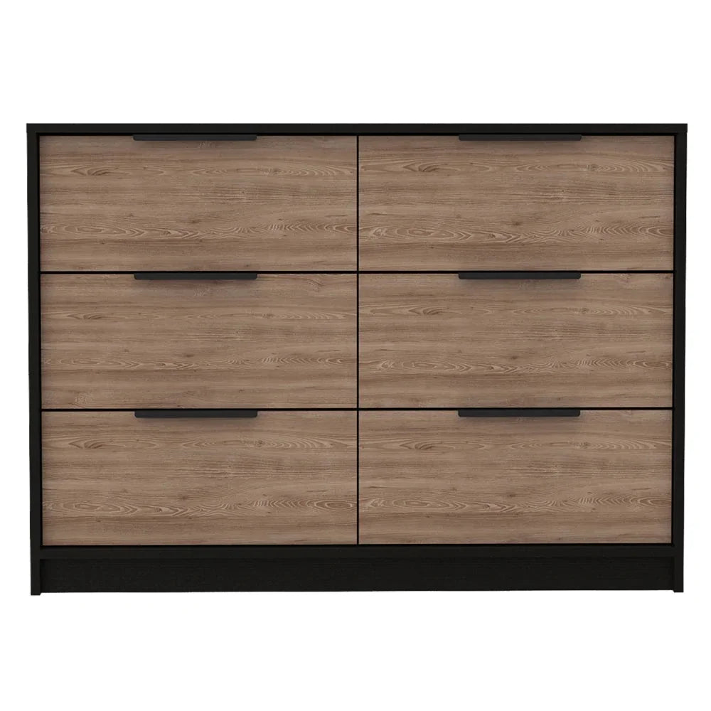 Black Wengue Pine Manufactured Wood Dresser C945627