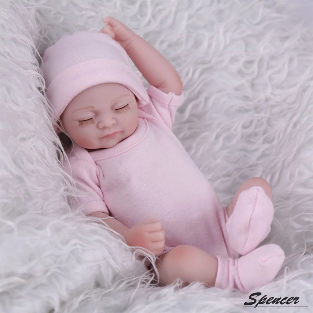 11" Lifelike Silicone Vinyl Newborn Baby Doll Q772210