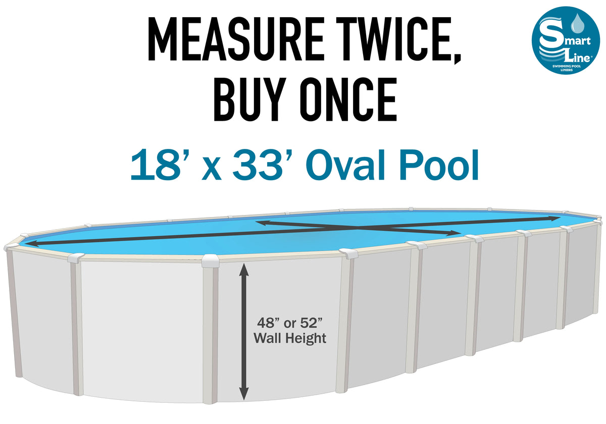 18' x 33' Oval Overlap Pool Liner F1035