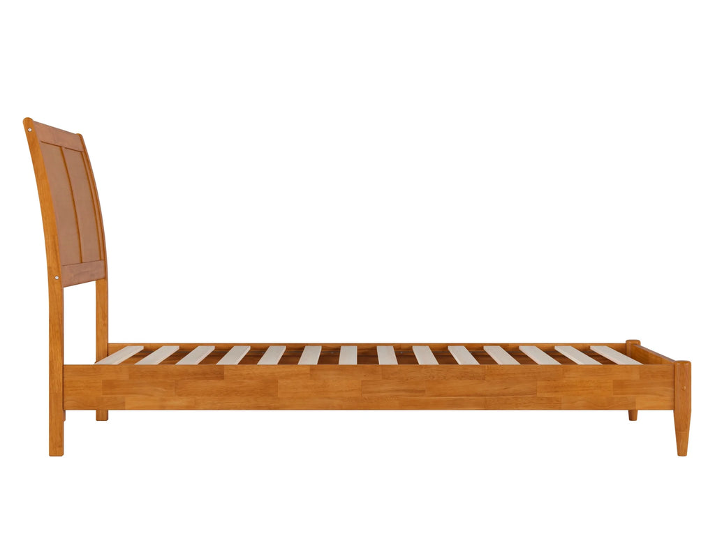 Twin XL Solid Wood Sleigh Platform Bed P255