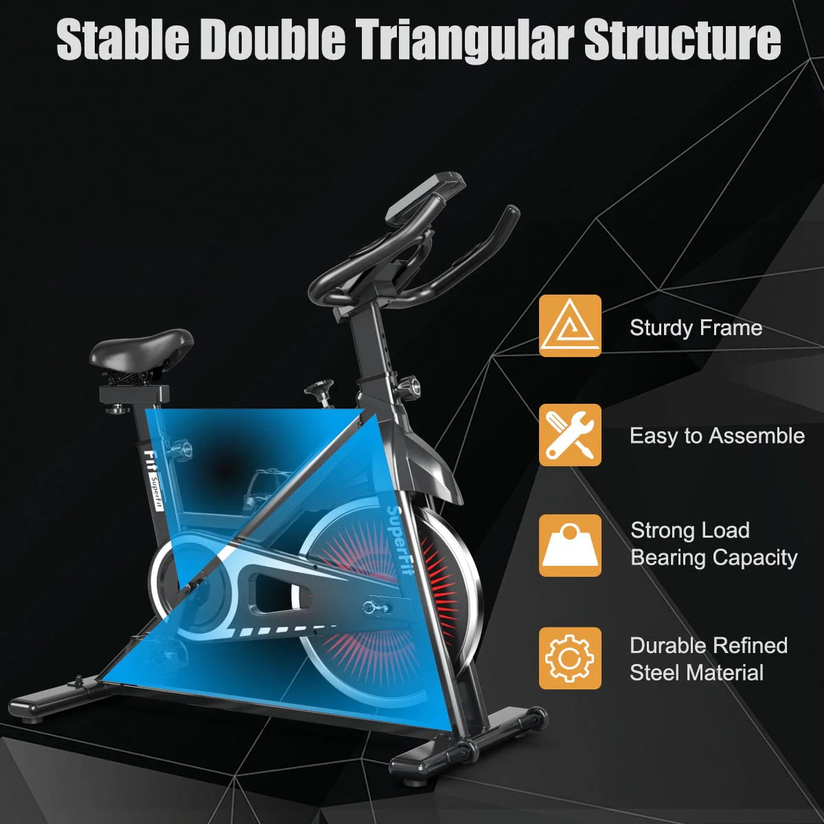 Indoor Cycling Stationary Bike Adjustable Resistance A272424