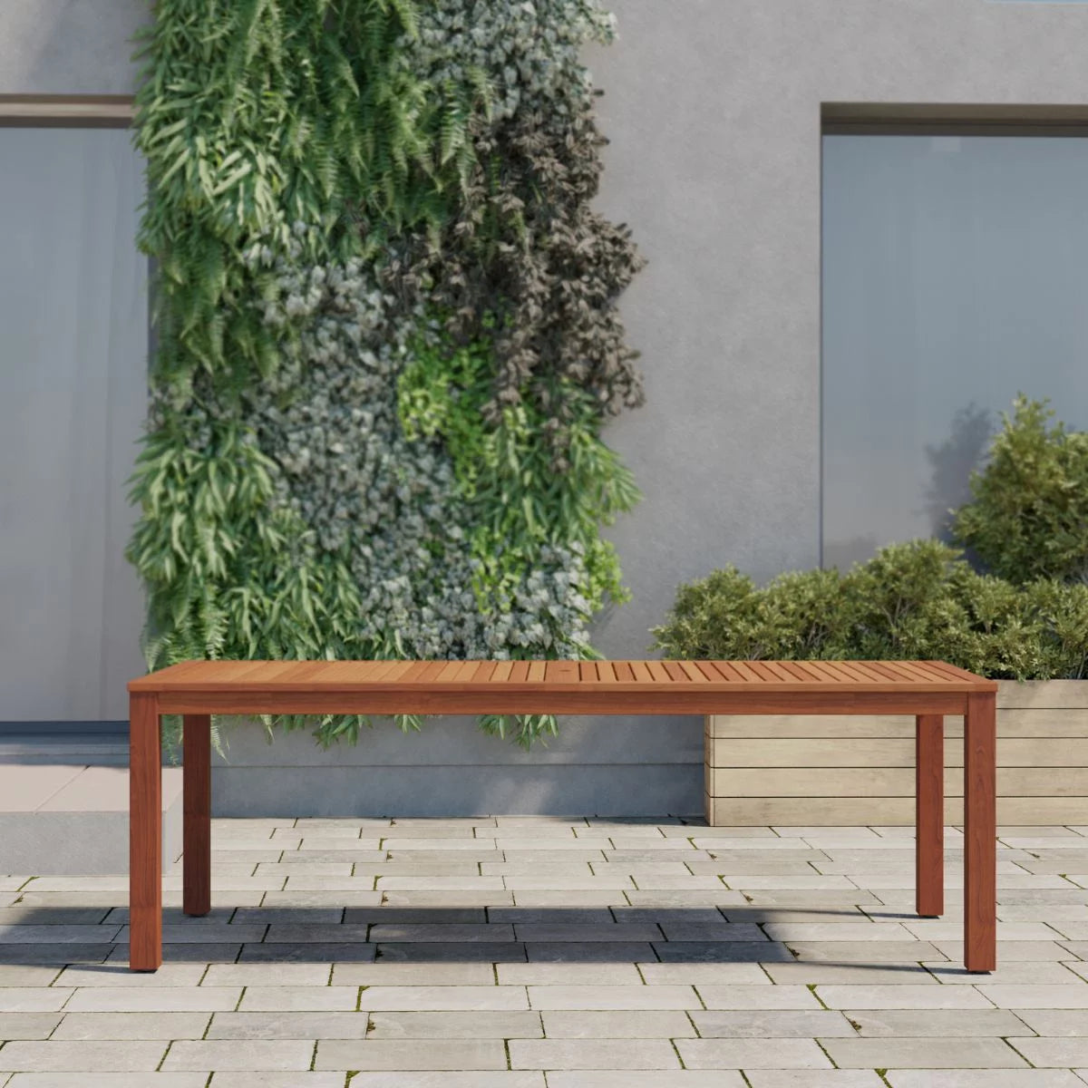 9-piece Solid Wood Rectangular Patio Dining Set V101709
