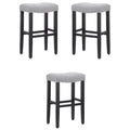 29" Saddle Seat Bar Stool Set of 3 D70918