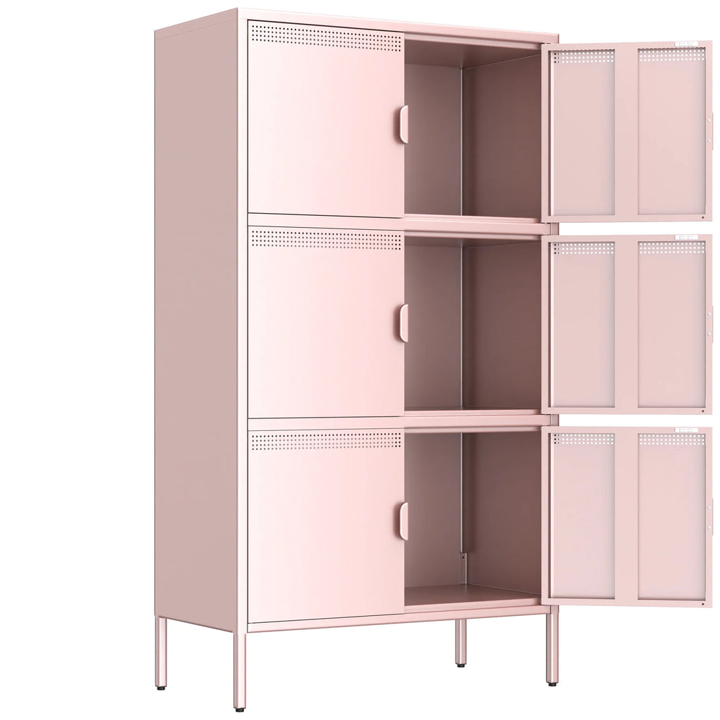 6 Doors Metal Storage Cabinet with Adjustable Shelves U706973