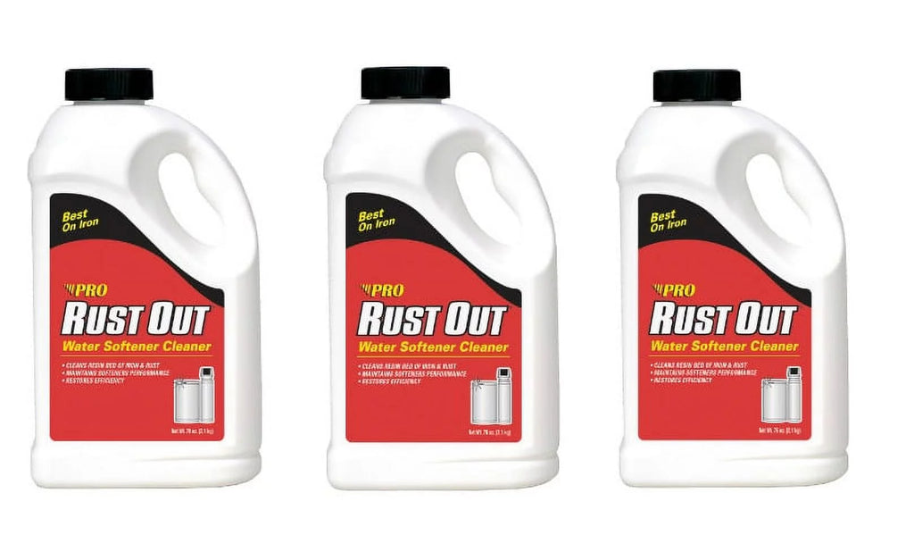 Rust Out Water Softener Cleaner And Iron Remover, 4.75 lb. Bottle, 3 Pack M52513