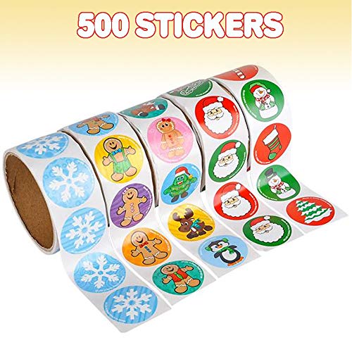Christmas Sticker Roll 500 Stickers Y625375