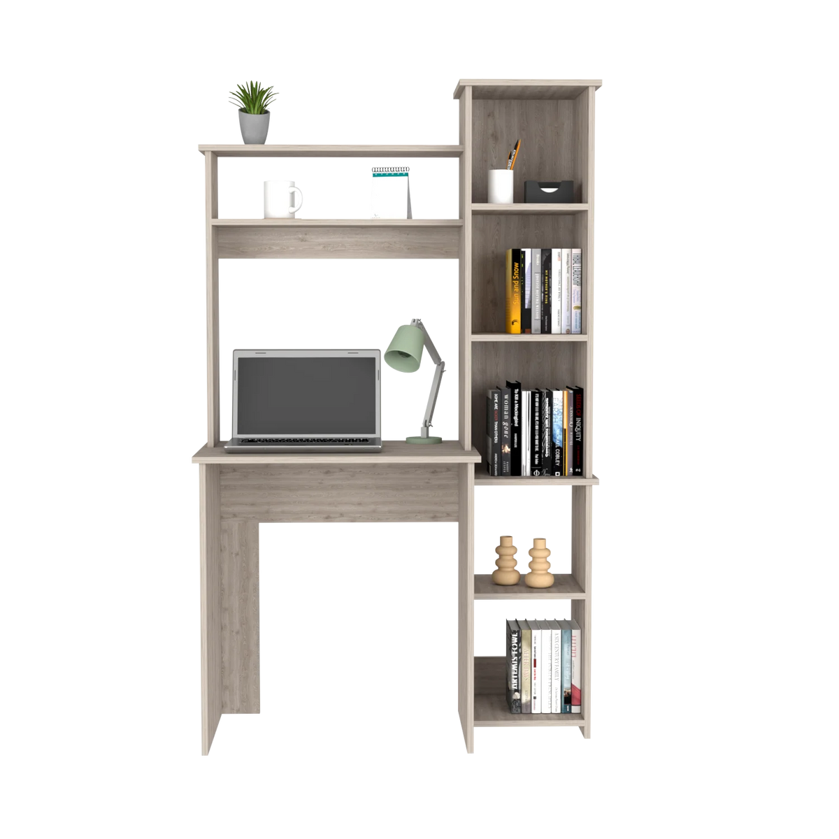 Light Gray Five Cubbies Desk N1062